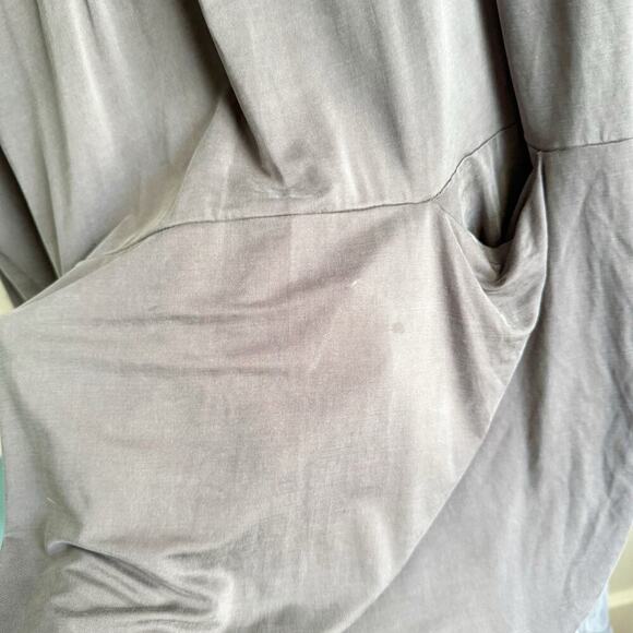 Anthropologie Dolan Left Coast Collection Gray Shift Dress V-Neck Pockets XS - Picture 9 of 11